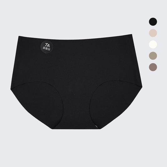 Seamless Panties Women Mulberry Silk Crotch Breathable Lightweight Briefs