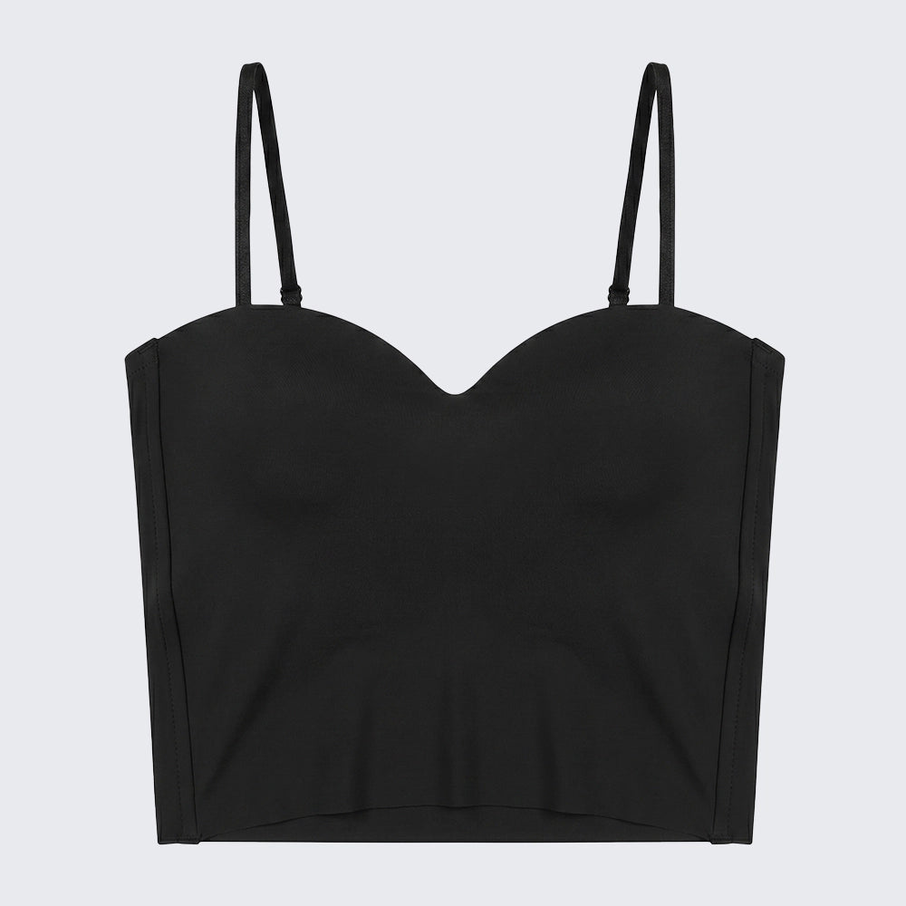 Plus Size Ice Silk Seamless Cami Top Solid Latex Undershirt