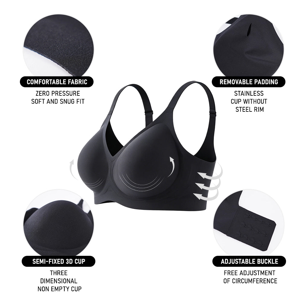 Seamless Wirefree Bra Soft Breathable Everyday Underwear for Women
