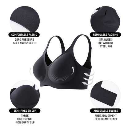 Seamless Wirefree Bra Soft Breathable Everyday Underwear for Women