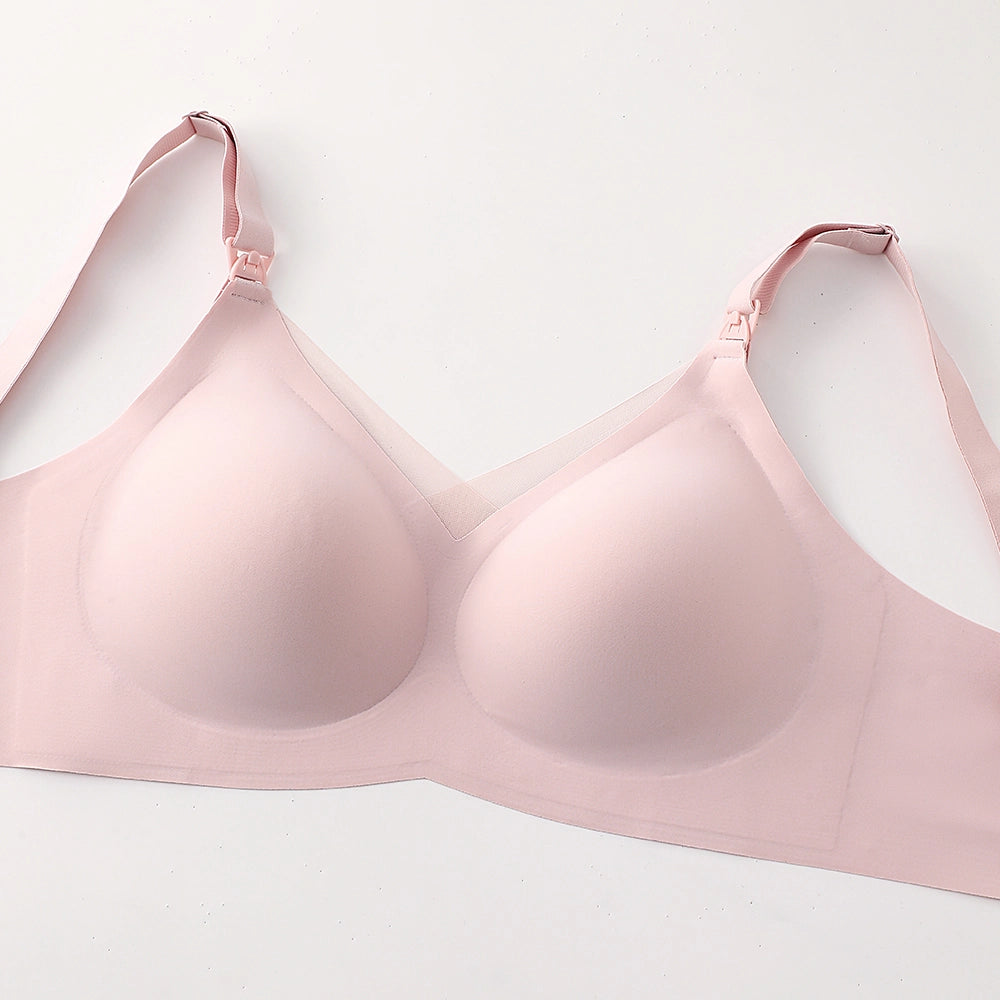 Seamless Front Clip Nursing Bra Wirefree Anti-Sagging Maternity Bralette