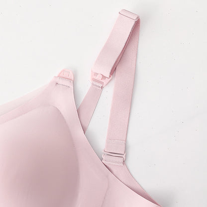 Seamless Front Clip Nursing Bra Wirefree Anti-Sagging Maternity Bralette