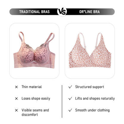 Seamless Wireless Full Coverage Comfort Bra Underwire Free Leopard