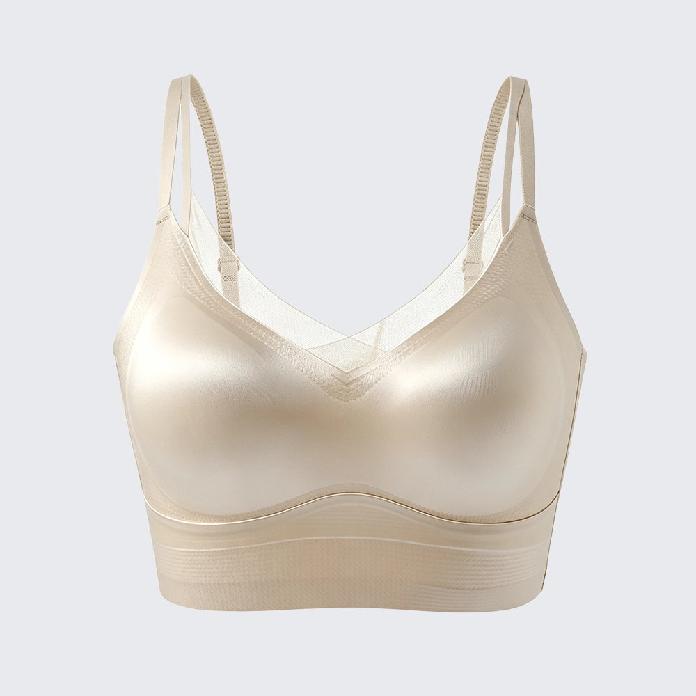 Seamless Satin Camisole Built-in Bra Push Up Plus Size Top