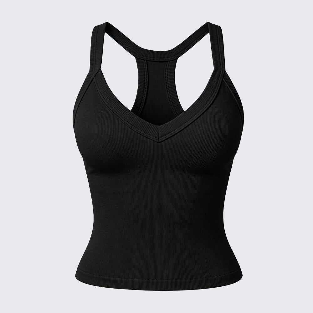 Solid Color V Neck Camisole for Women Plus Size Layering Tank Top