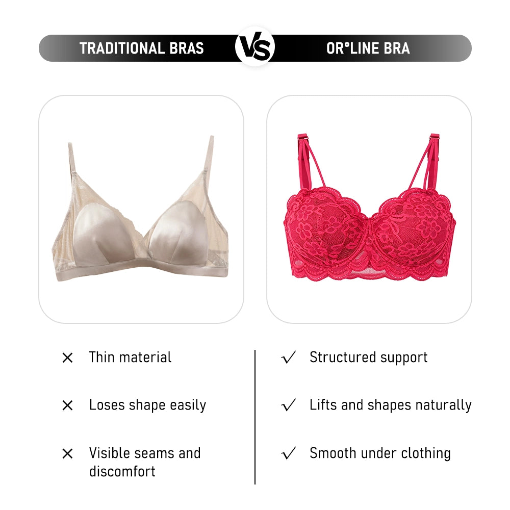 Plus Size Lace Embroidered Floral Bra