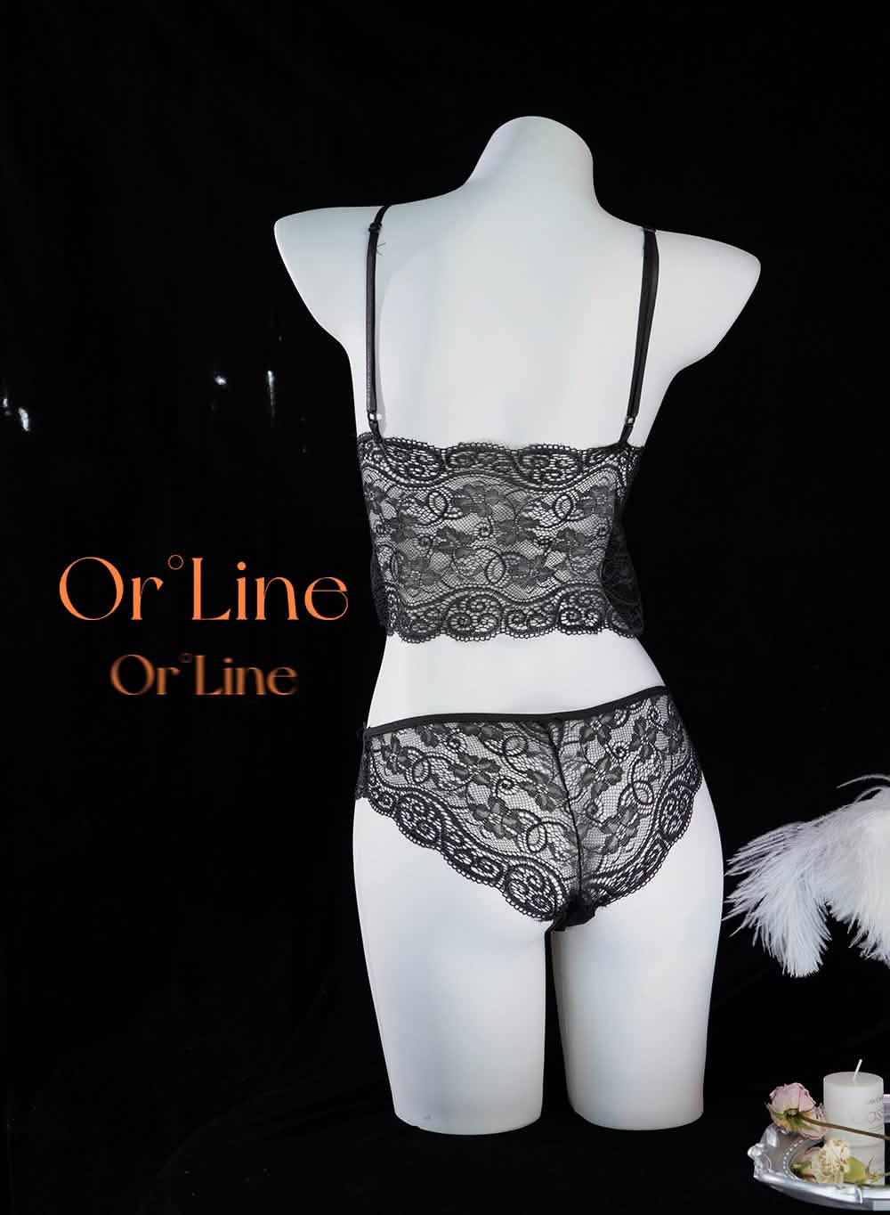 Floral Lace 4-Piece Lingerie Set