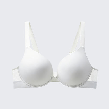 Seamless Soft Wire Plunge Bra Deep V Push Up Smooth Bralette