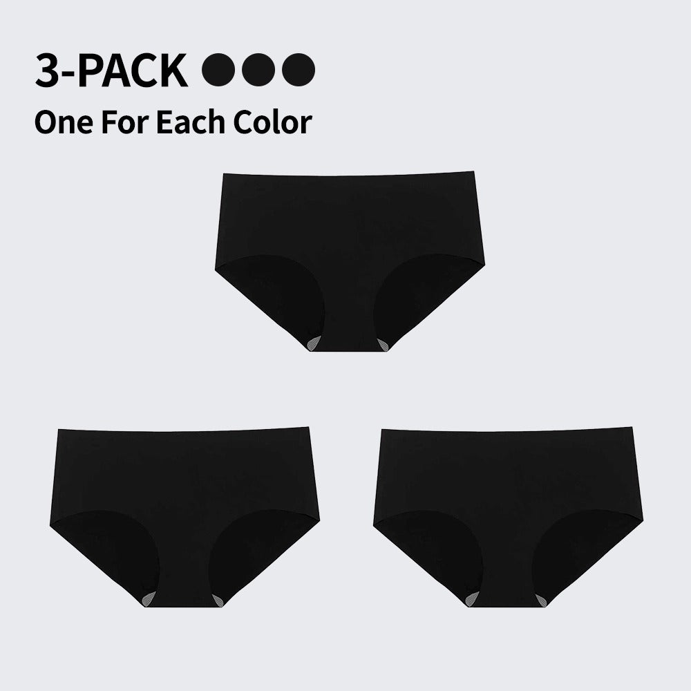 3-Pack Seamless Panties |  Plus Size Seamless Breathable Sexy Butt Lifting Bikini Panty