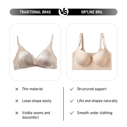 Seamless Deep V Memory Underwire Push Up Bra Plus Size Shaping Bralette