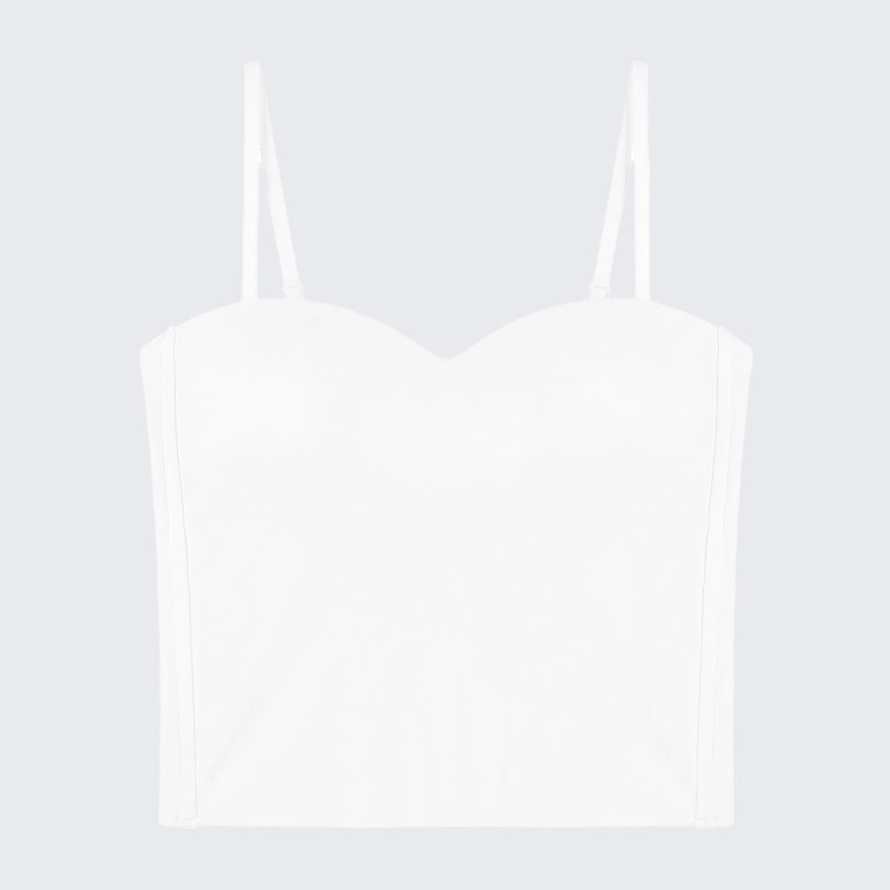 Plus Size Ice Silk Seamless Cami Top Solid Latex Undershirt