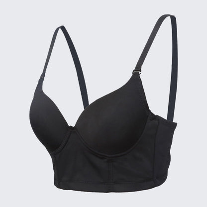 Women's Seamless Shaping Bra Top Padded Bustier Crop Top Adjustable Straps
