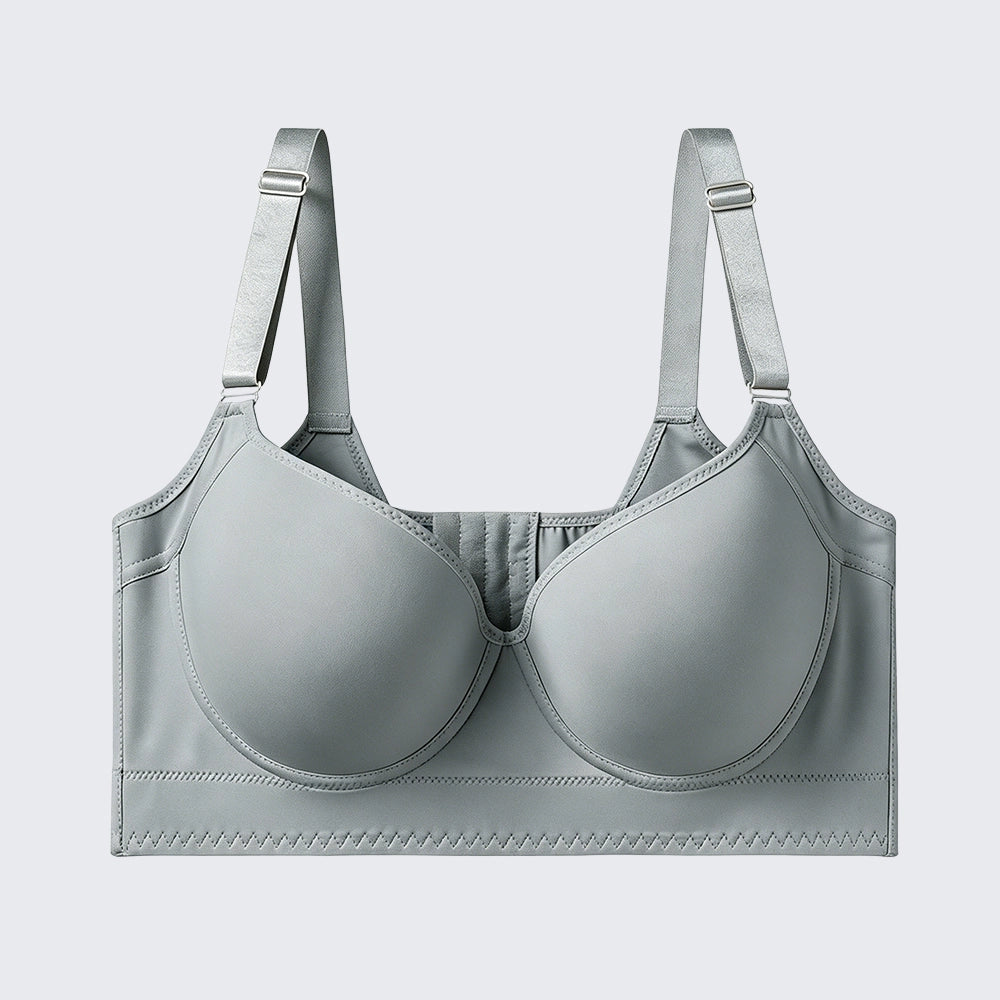 Seamless Deep V Memory Underwire Push Up Bra Plus Size Shaping Bralette