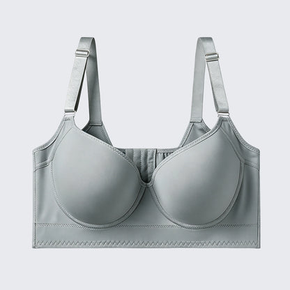 Seamless Deep V Memory Underwire Push Up Bra Plus Size Shaping Bralette