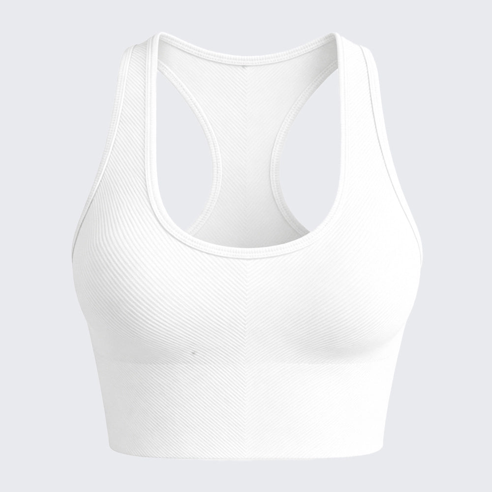Plus Size Seamless Yoga Bra U Shaped Back Wireless Push Up
