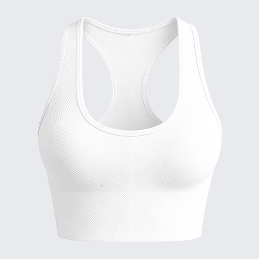 Plus Size Seamless Yoga Bra U Shaped Back Wireless Push Up