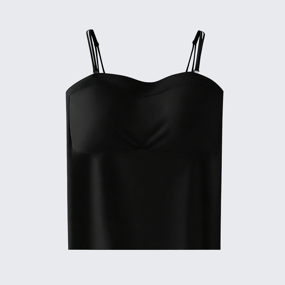Seamless Side Smoothing Camisole Built-in Bra Push Up Plus Size Top