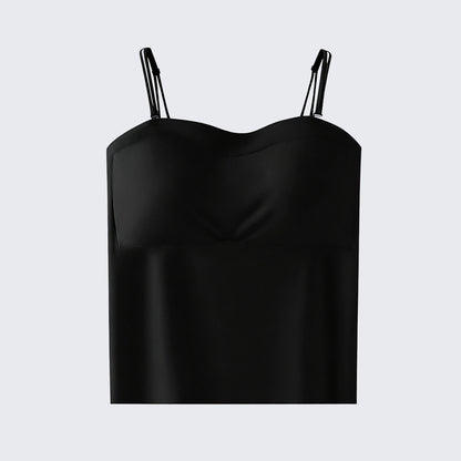 Seamless Side Smoothing Camisole Built-in Bra Push Up Plus Size Top