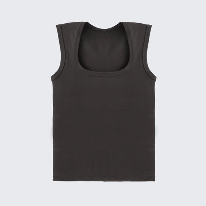 Stretch Cotton Tank Top Sleeveless Slim Fit Crop Top Casual Inner Wear