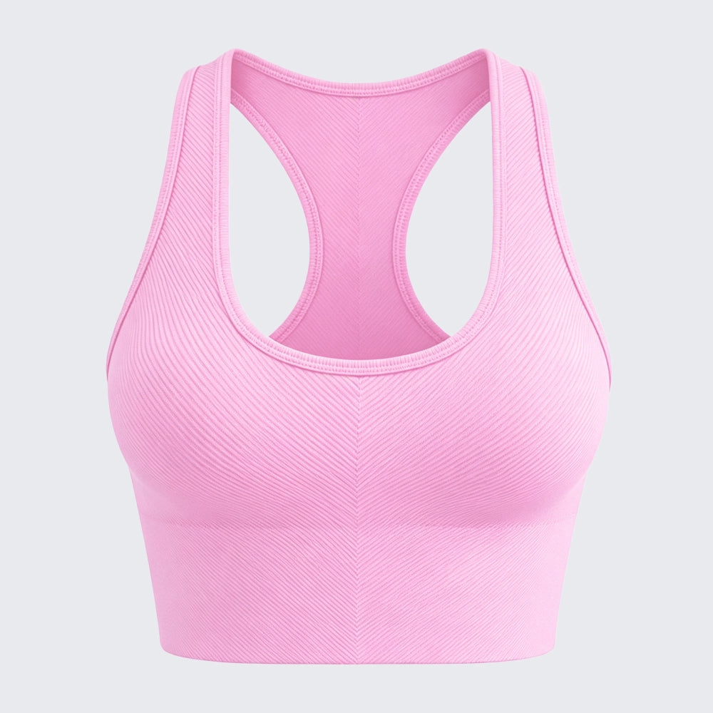 Plus Size Seamless Yoga Bra U Shaped Back Wireless Push Up