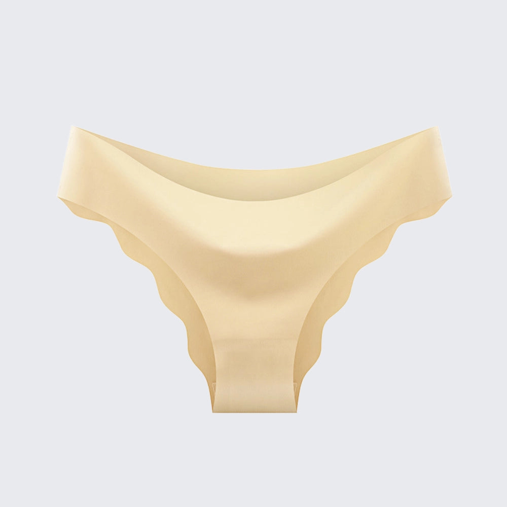 [3+ Items, 170 EGP Each] Women's Plus Size Seamless Ice Silk Bikini Breathable Wave Edge