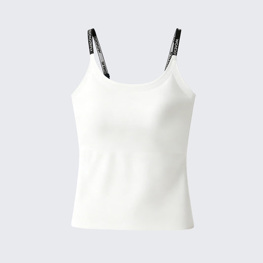 High Stretch Seamless Camisole Built-in Bra Plus Size Padded Top