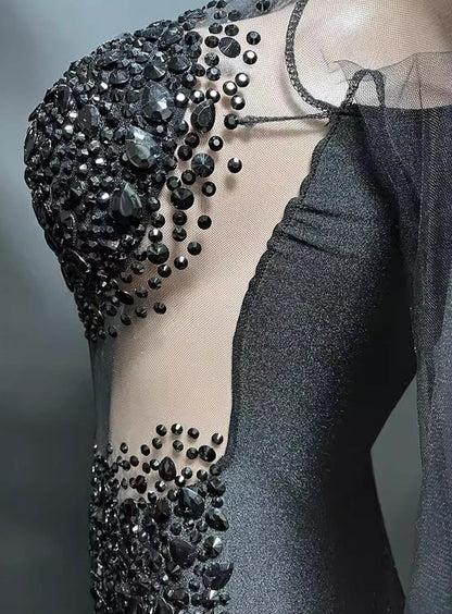 Beaded Sequin Embellished Bodysuit