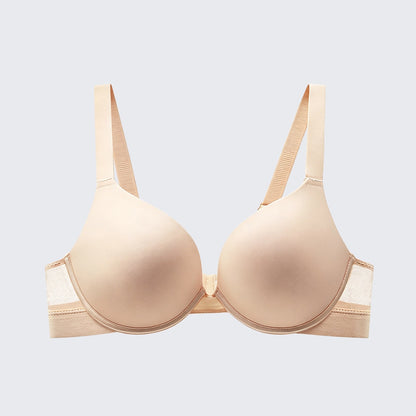 Seamless Soft Wire Plunge Bra Deep V Push Up Smooth Bralette