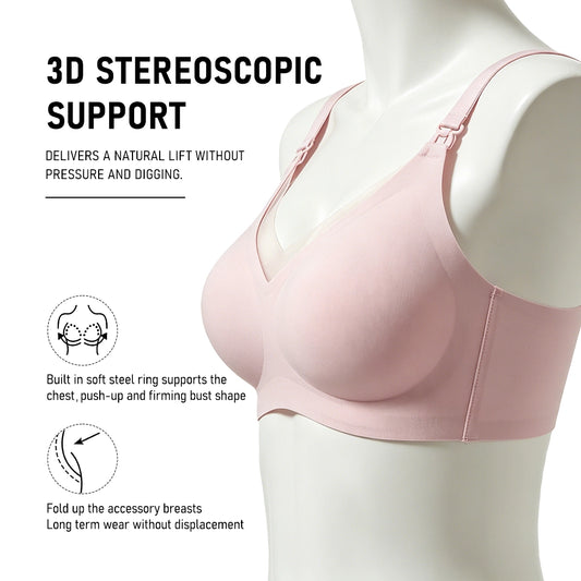 Seamless Front Clip Nursing Bra Wirefree Anti-Sagging Maternity Bralette