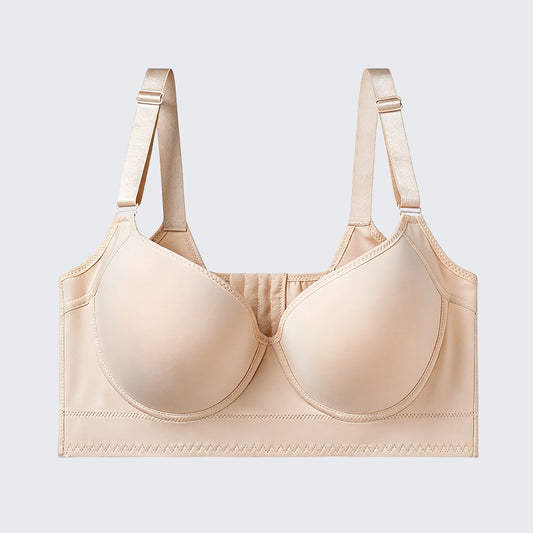 Seamless Deep V Memory Underwire Push Up Bra Plus Size Shaping Bralette