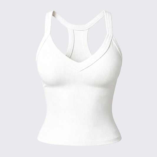 Solid Color V Neck Camisole for Women Plus Size Layering Tank Top