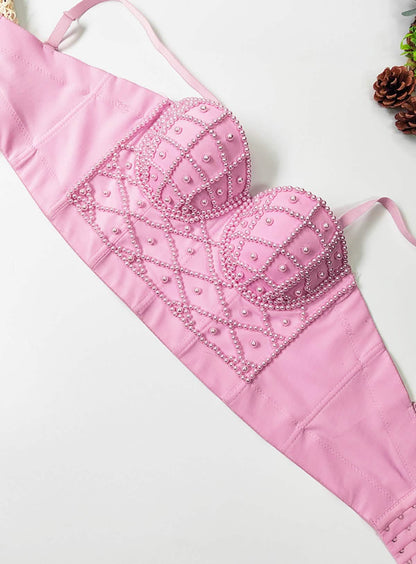 Lustre – Pearl-Embellished Bustier