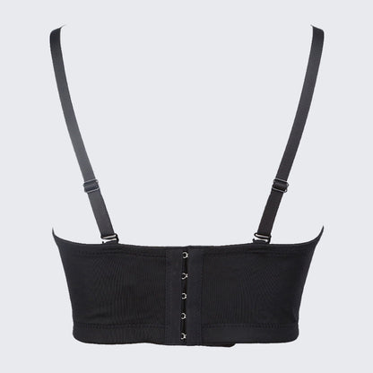 Women's Seamless Shaping Bra Top Padded Bustier Crop Top Adjustable Straps