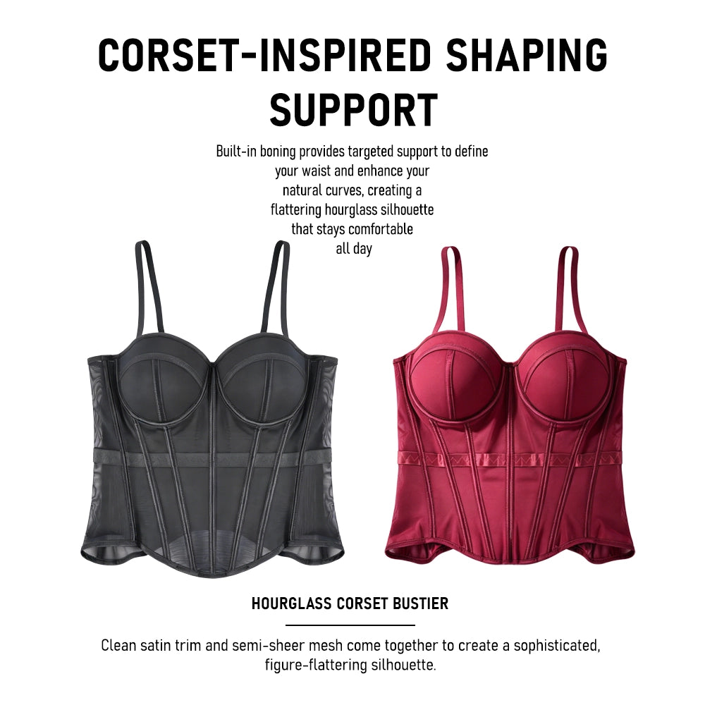 Solid Waist Training Corset with Boning Slimming Bustier