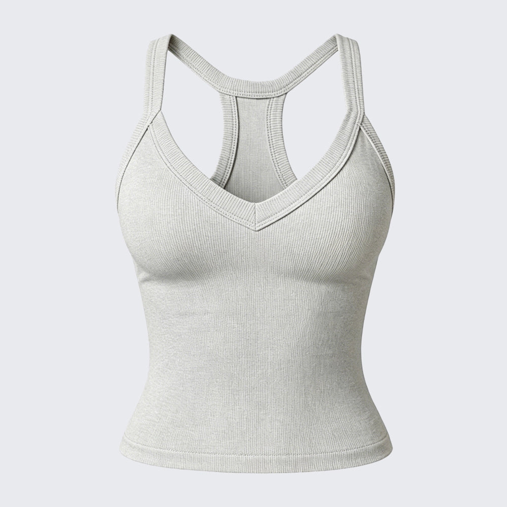 Solid Color V Neck Camisole for Women Plus Size Layering Tank Top