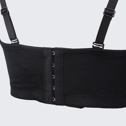 Women's Seamless Shaping Bra Top Padded Bustier Crop Top Adjustable Straps