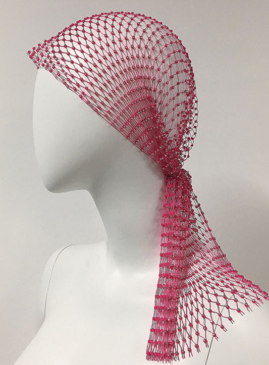 Entwine – Beaded Mesh Headscarf