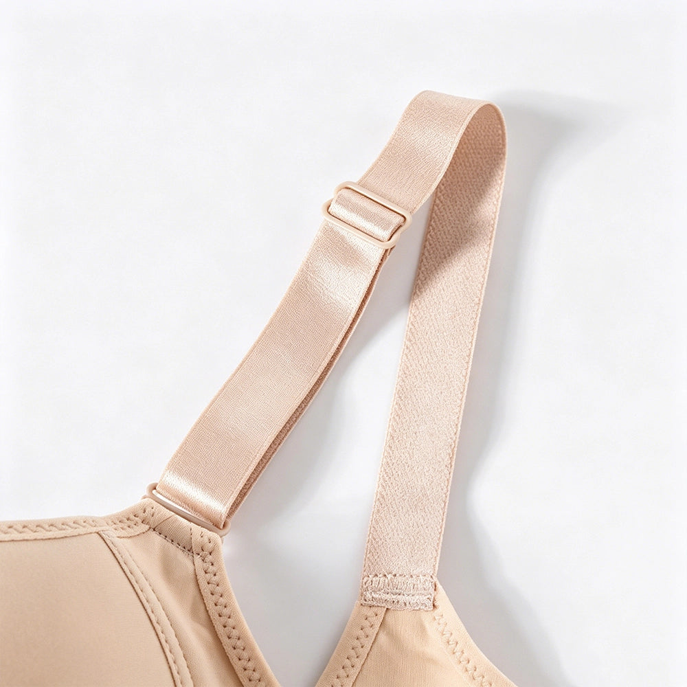 Seamless Deep V Memory Underwire Push Up Bra Plus Size Shaping Bralette