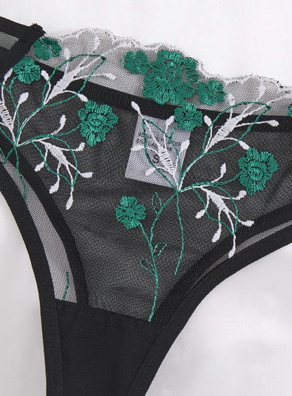 Veilvine – Floral Embroidery Lace Lingerie Set