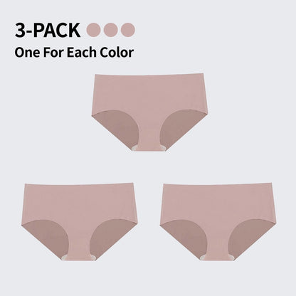 3-Pack Seamless Panties |  Plus Size Seamless Breathable Sexy Butt Lifting Bikini Panty