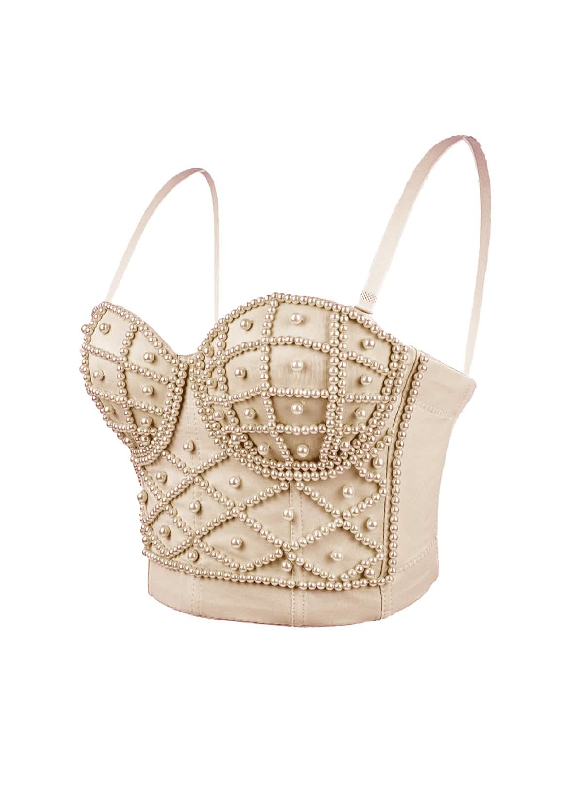 Lustre – Pearl-Embellished Bustier