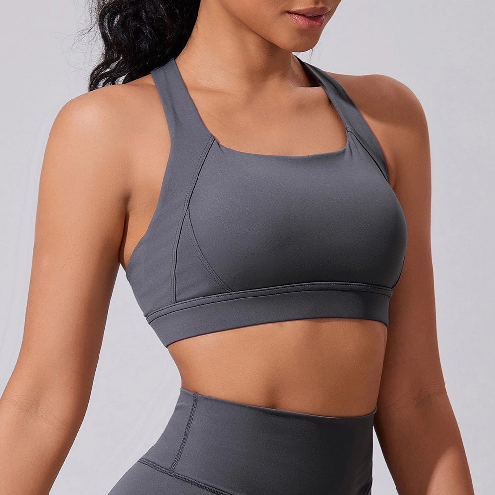 Plus Size Cross Back Sports Bra Set -- High Elastic & COD Fast Delivery | Orline Egypt