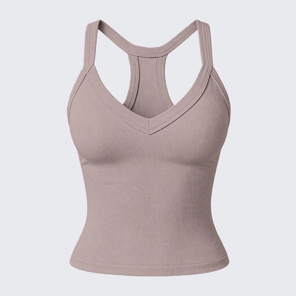 Solid Color V Neck Camisole for Women Plus Size Layering Tank Top