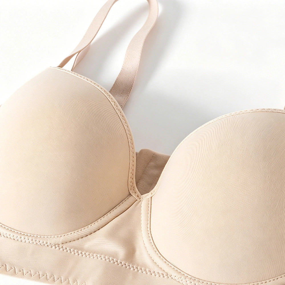 Seamless Deep V Memory Underwire Push Up Bra Plus Size Shaping Bralette