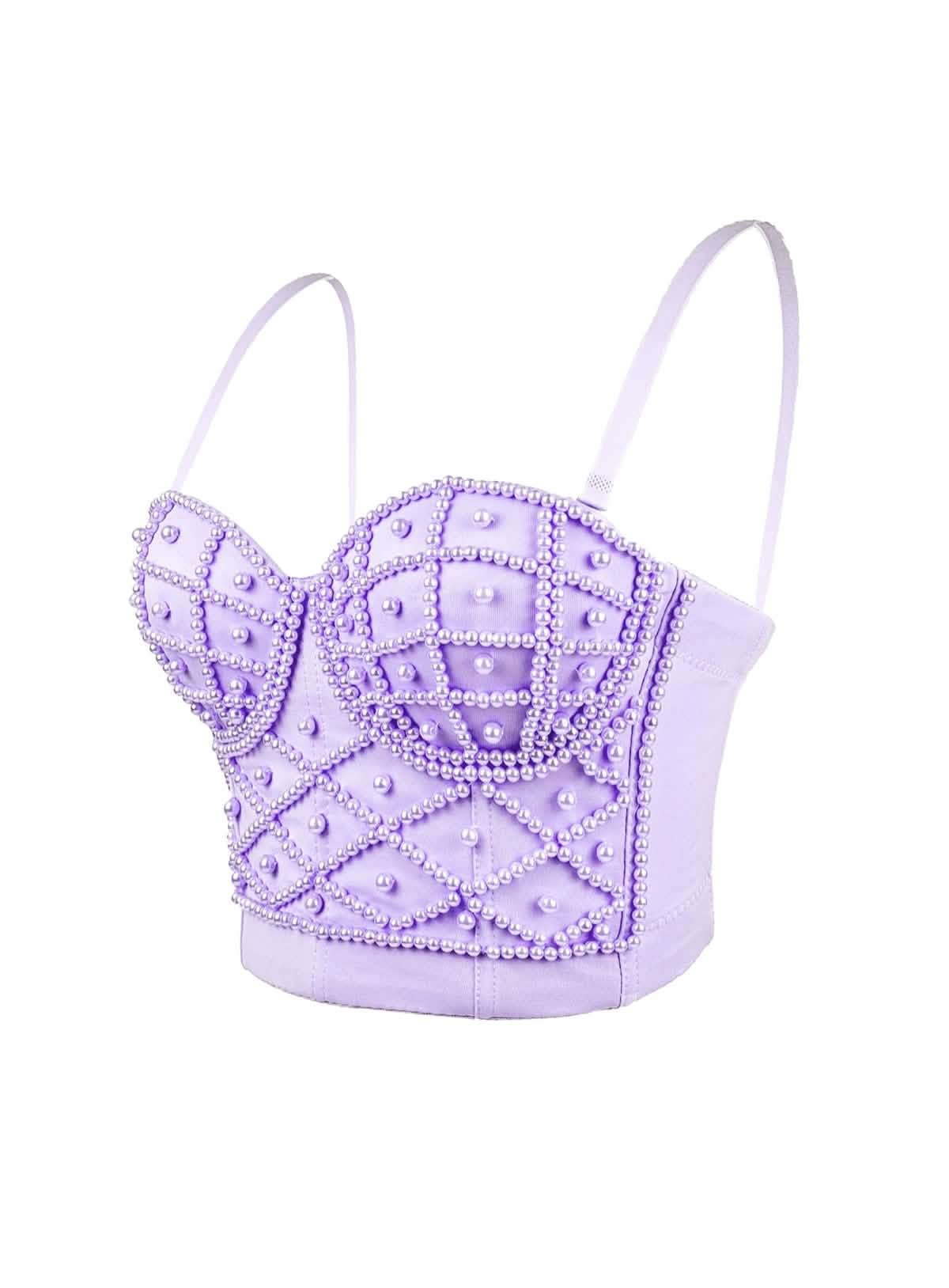 Lustre – Pearl-Embellished Bustier