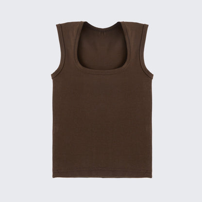 Stretch Cotton Tank Top Sleeveless Slim Fit Crop Top Casual Inner Wear