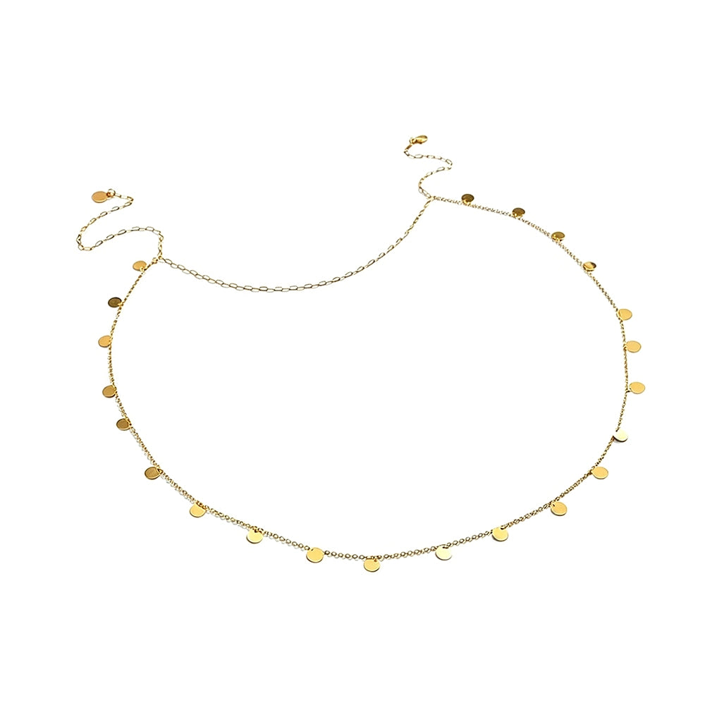 [2+ Items, 300 EGP Each] Fashion Tassel Sequins Bridal Halter Back Necklace Metal Body Chain