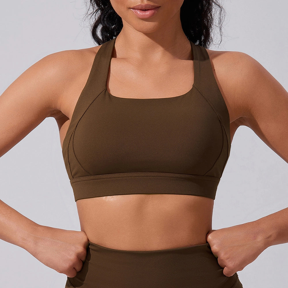 Plus Size Cross Back Sports Bra Set -- High Elastic & COD Fast Delivery | Orline Egypt