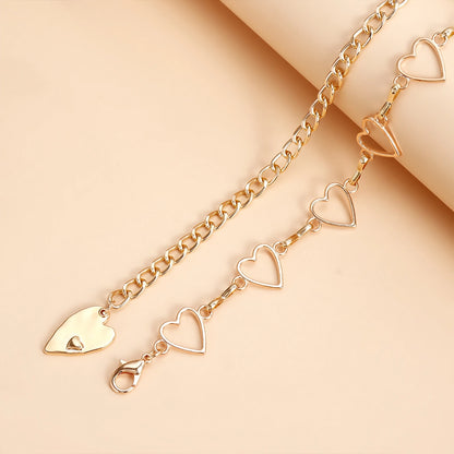 [2+ Items, 300 EGP Each] Heart Metal Waist Chain for Women Retro Sexy Body Jewelry