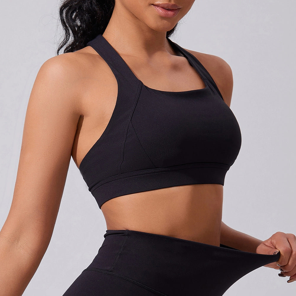 Plus Size Cross Back Sports Bra Set -- High Elastic & COD Fast Delivery | Orline Egypt
